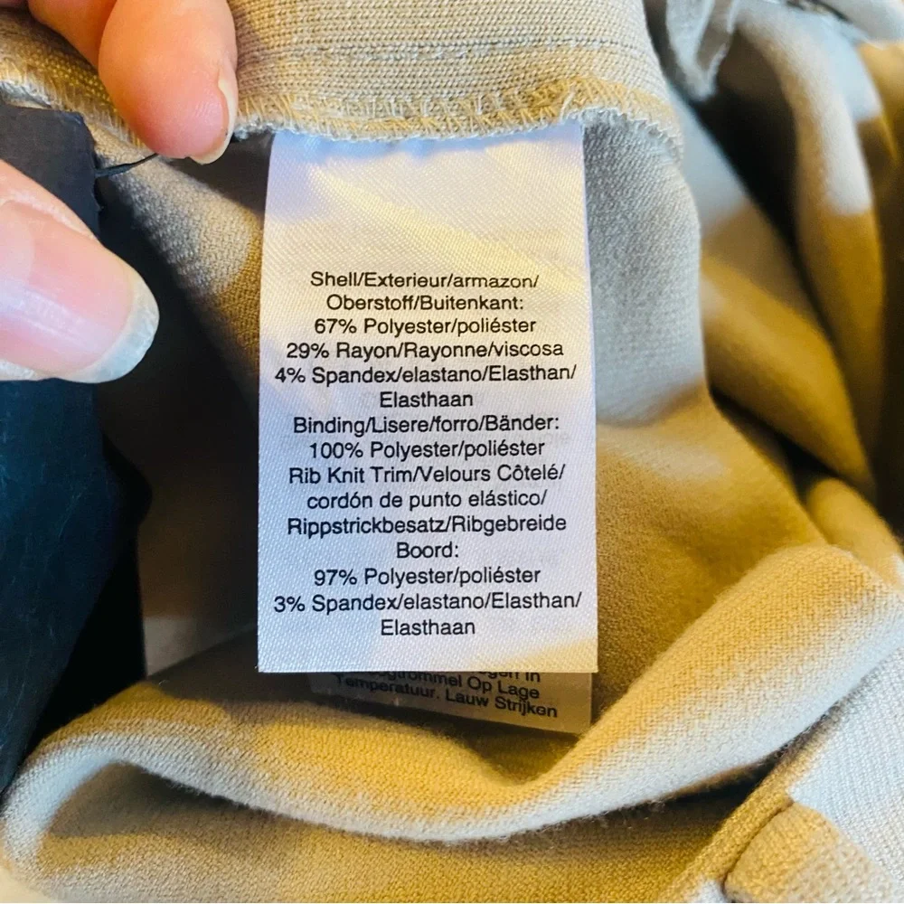 Donna Karan NWT Size 12 Bouquet Beige Skirt Cargo Pockets Stretchy Belt Loops - Picture 7 of 8